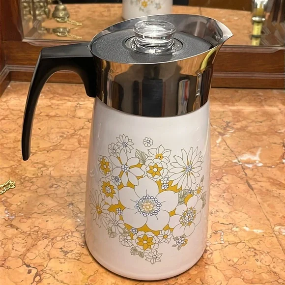 Cup Percolator Corningware Floral Bouquet Percolator Corningware